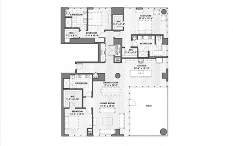 Floor plan for 3 beds, 3 baths, 2590 sqft